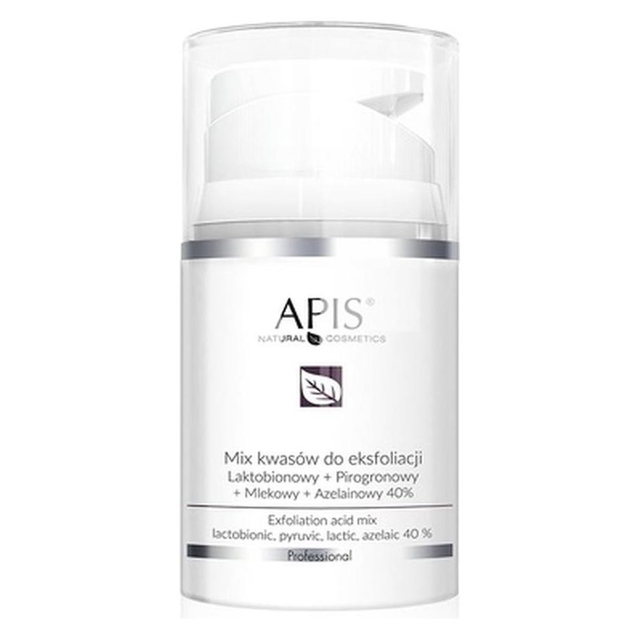 Apis Natural Cosmetics Apis - Exfoliation Acid Acid Mix Is Lactosonic Exfoliation + Pyrurogonic + Lactic + Azelain 40% (Reinigungspeeling, 50 ml) (5901810004101)