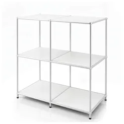 Floordirekt Metallregal   Concept Epure MK-027   Offenes 3-stöckiges Sideboard & Ablageregal