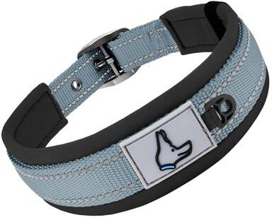 Uplift Treasures Reflective Padded Adjustable Dog Collar grey m