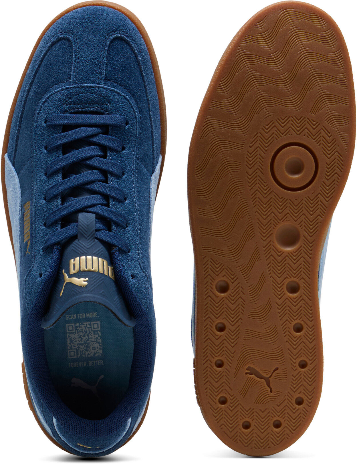 Sneaker PUMA "CLUB II ERA SUEDE", Damen, Gr. 39, persian blau, blau guppy, Leder, unifarben, Schuhe Sneaker, für aktiven Alltag, mit SOFTFOAM+ Einlegesohle, mit Gummilaufsohle persian blau, blau guppy 39