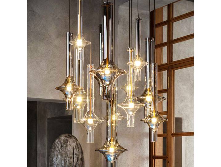 Nordique postmoderne verre Tube suspension luxe Suspension lampe à LED salon salle à manger cuisine chambre Loft lustre décor
