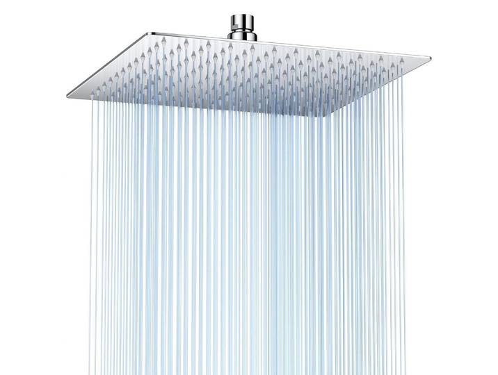 Regendusche Duschkopf Edelstahl Quadratisch 30x30cm Ultra-dünn 2mm Anti-Kalk-Düsen