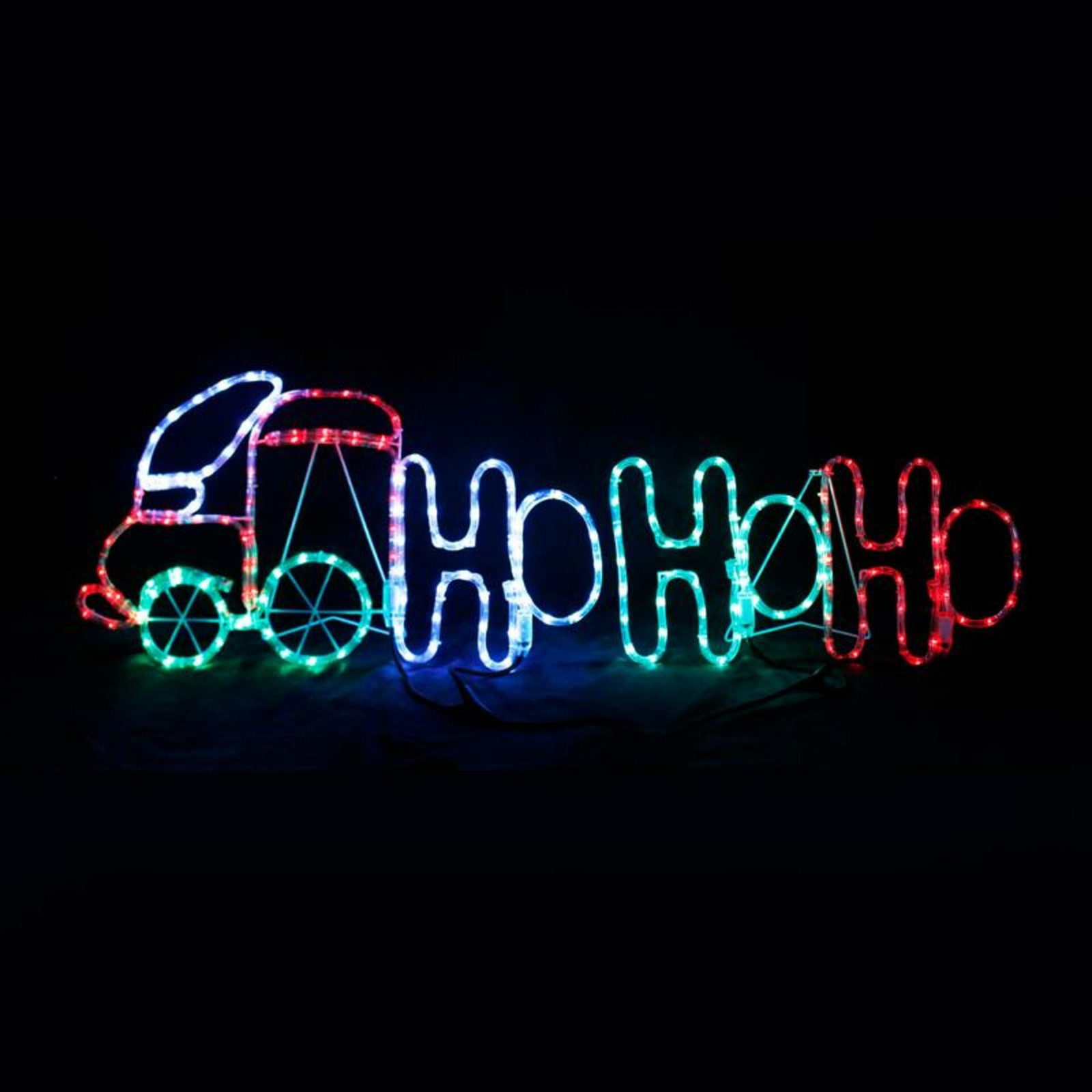 ACA Lighting Kerstverlichting LED-trein met HO HO HO HO effecten, IP44
