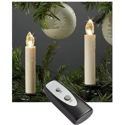 Hellum, LED Kerzen, LED-Weihnachtsbaumkerzen kabellos BASIS-SET 10 BS ww, Box (10x)