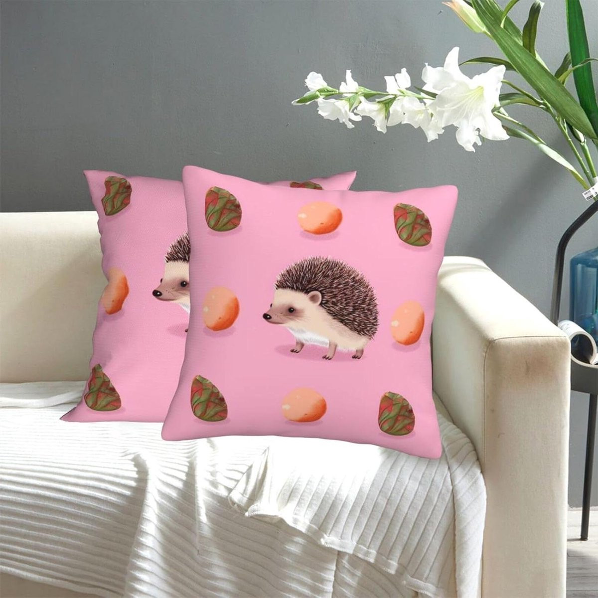 Set van decoratieve kussenhoezen in roze, 30 x 30 cm