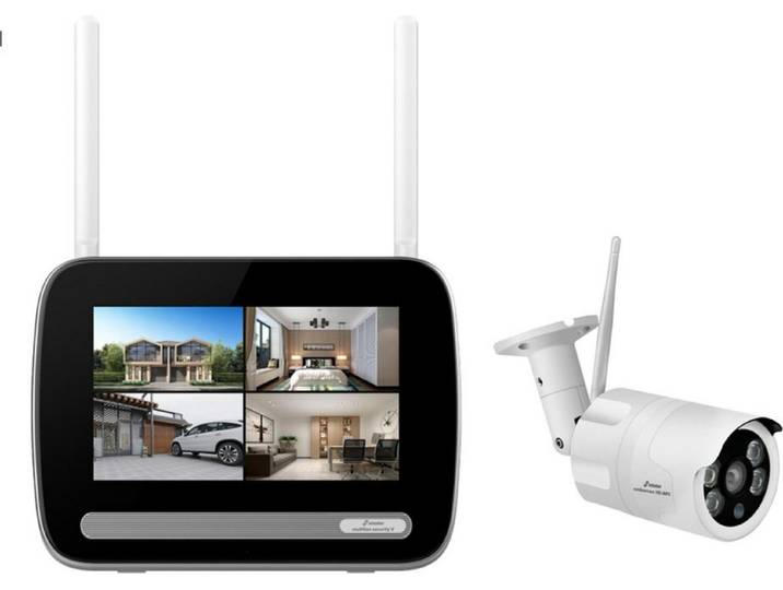 Stabo multifon security V 51136 Kit de surveillance sans fil avec 1 caméra 2304 x 1296 pixels 2.4 GHz (51136)