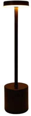 GlowBake LED Rechargeable Touch Table Lamp Bedside & Outdoor Light Black