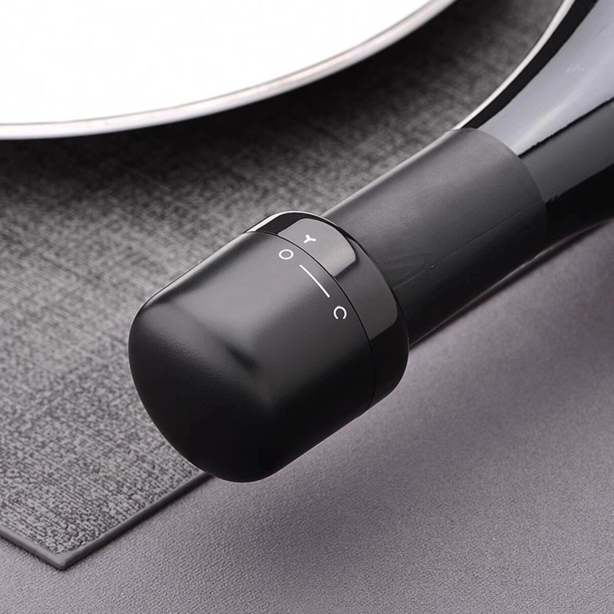 INF Mini bouchon à vin (1 pièce) - Bouchon hermétique à tirage en silicone et PP pour conservation à domicile