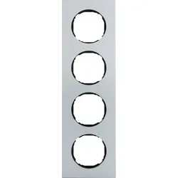 Berker Rahmen 4-fach flach Aluminium 10142674