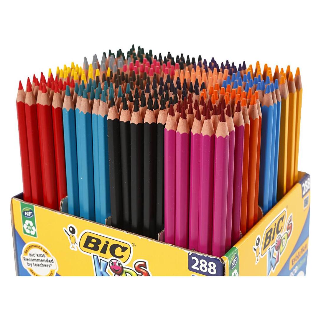 Bic Evolution Colour Pencils, L: 17,5 cm, lead 3 mm, assorted colours, 288 pc/ 1 pack (288x) (37584)