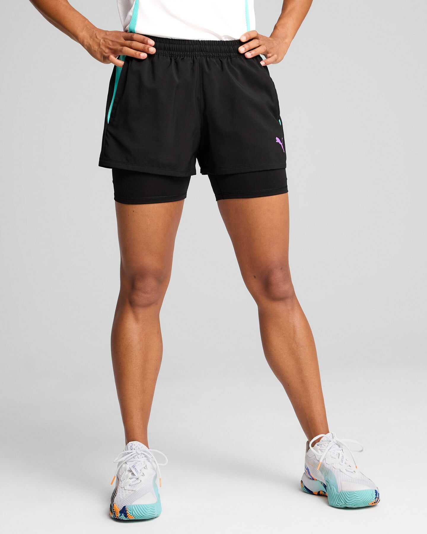 Puma Padel W - Pantaloncini Tennis - Donna - Nero XS