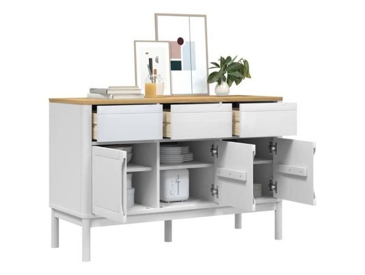 Buffet - MXZZAND - FLORO - Bois massif de pin - 2 portes - 114x43x74 cm