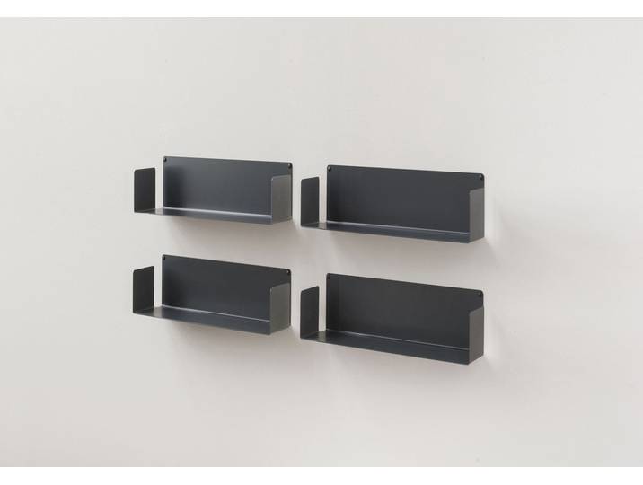 Modulares regalsystem grau 45 cm - satz von 4 - teebooks