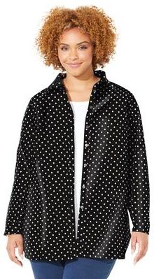 Plus Size Women's Liz&Me® Buttonfront Shirt by Liz&Me By Catherines in Black Dot (Size 2X)