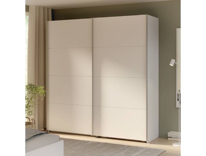 Schwebetürenschrank 200cm Weiß