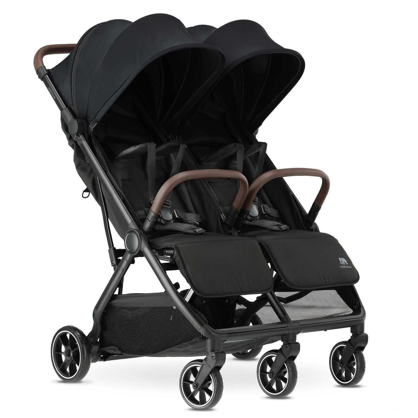 Deryan Luxe Rolo X2 V2 Duo Buggy - Compacte Dubbele Buggy - Zwart
