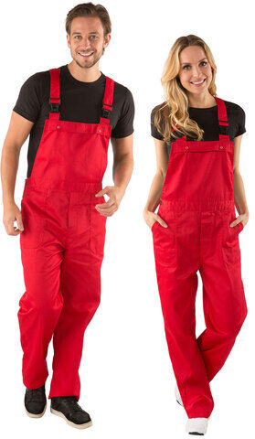 Latzhose unisex, rot