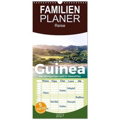 Familienplaner 2027 - Guinea - Das einzigartige Land in Westafrika. mit 5 Spalten (Wandkalender, 21 x 45 cm) CALVENDO