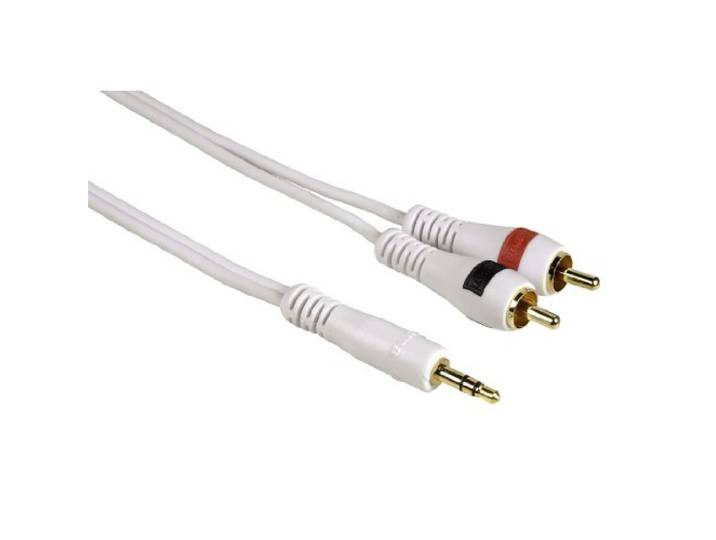 Hama Verbindingskabel 3,5 mm jack plug - 2 RCA-stekker, 2 m