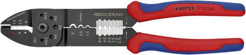 Knipex 97 32 240 97 32 240 Crimpzange Isolierte Kabelschuhe, Isolierte Steckverbinder 1.5 bis 6 mm²