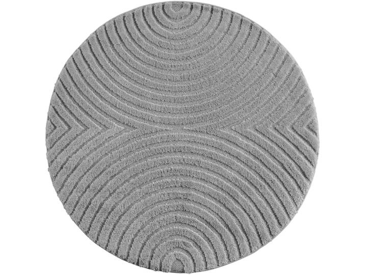 Tapis à reliefs géométriques gris-rond d200 cm