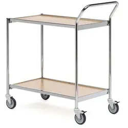 Tischwagen max. 150 kg grau, 929x460x946 mm Laminat Transporttisch mit hellgrauen Gestell