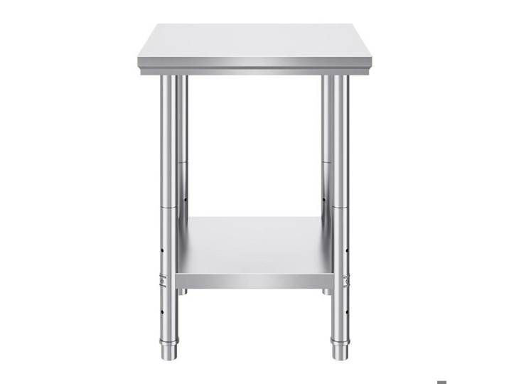 Luscriate - Table de Travail Cuisine Inox 60x60x80 cm Plan de Travail Cuisine en 2 Etage Table de Travail en Acier Inoxydable