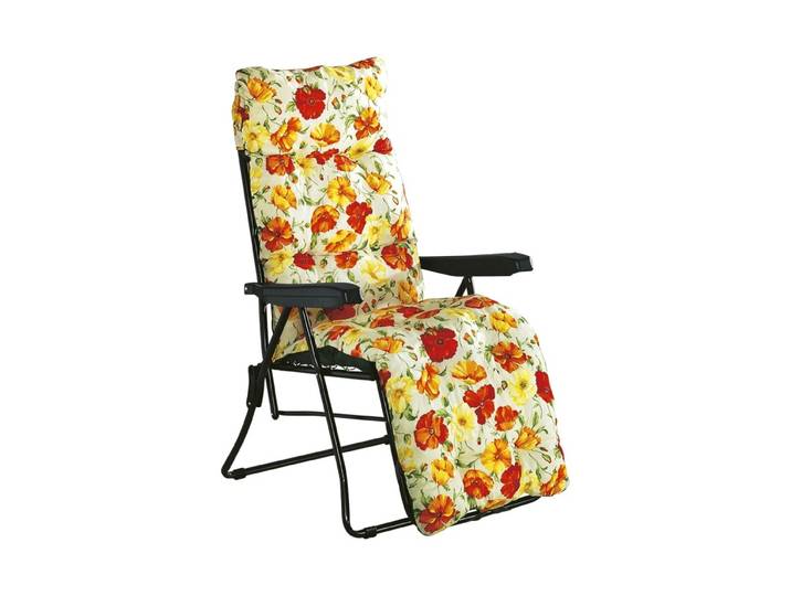 Bequeme Auflagen mit Knopfsteppung, Orange, Relax-Klappsessel-Auflage