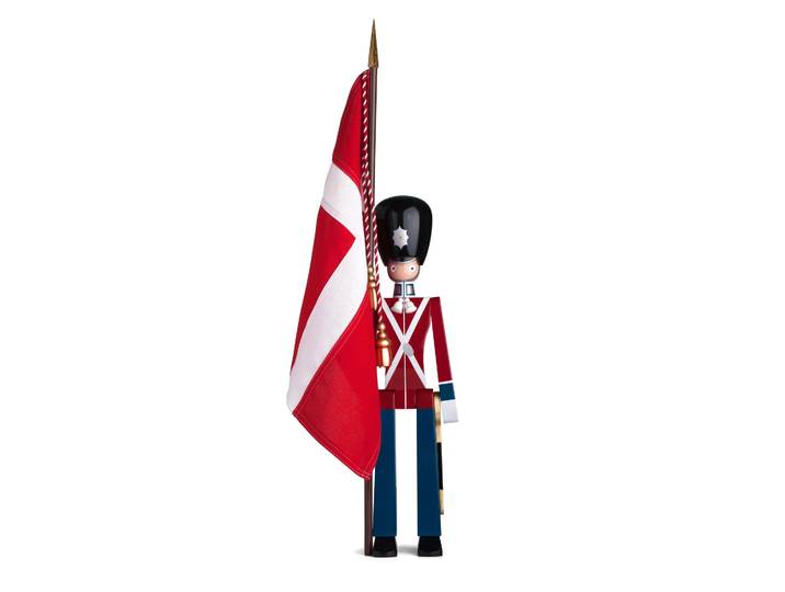 Kay Bojesen Denmark Kay Bojesen Fahnenträger mit Stofffahne 50 cm