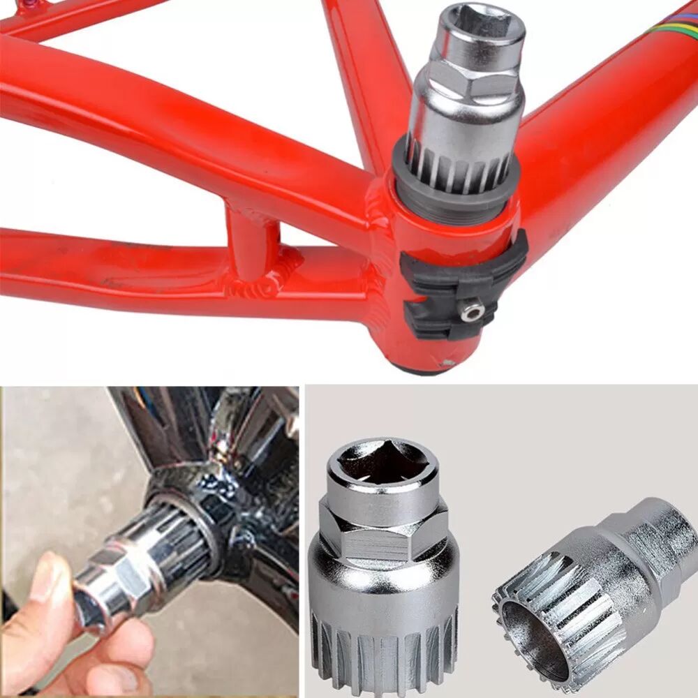 INF Kit d'outils de démontage de boîtier de pédalier de vélo 4 en 1