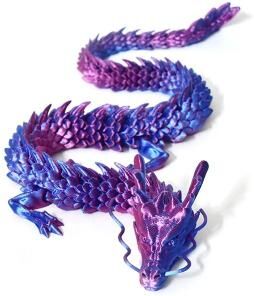 Useful Little Things 3D Printed Snake Movable Joint Simulation Figurine Creative Desktop Ornament New Year Gift And Fidget Craft Toy s2 11.8 In