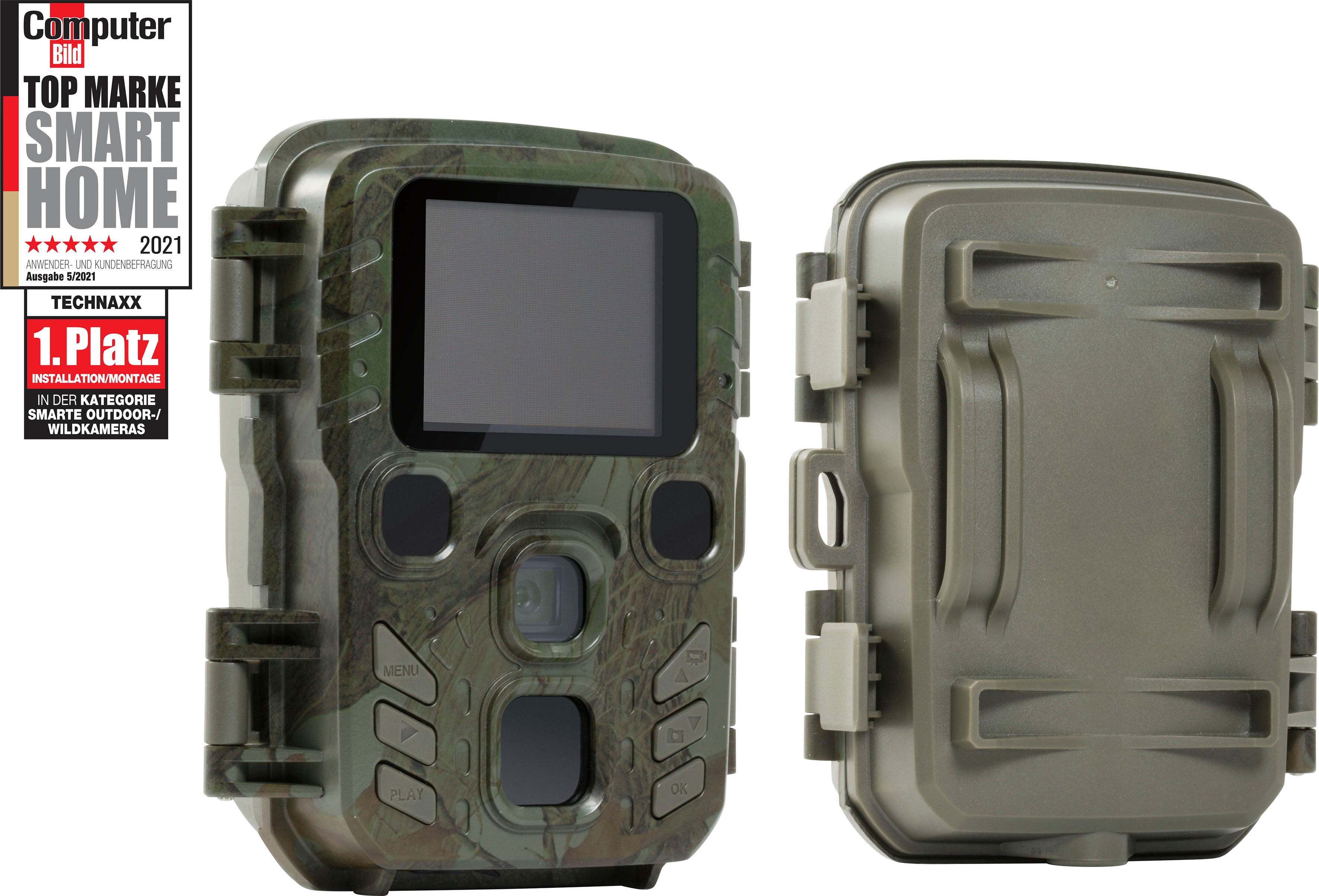 Technaxx Überwachungskamera "Mini Nature Wild Cam TX-117", grün, B:4,4cm H:10,7cm T:8,7cm, Überwachungskameras, Überwachungskamera, Topseller