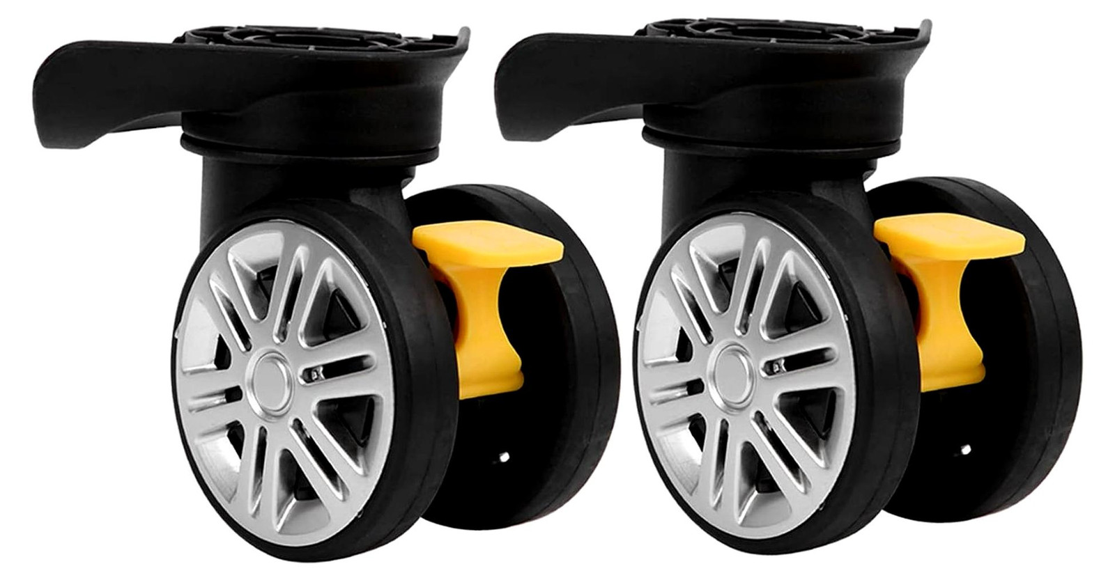 Universele reservewielen voor koffers en outdoor accessoires, zwart plastic