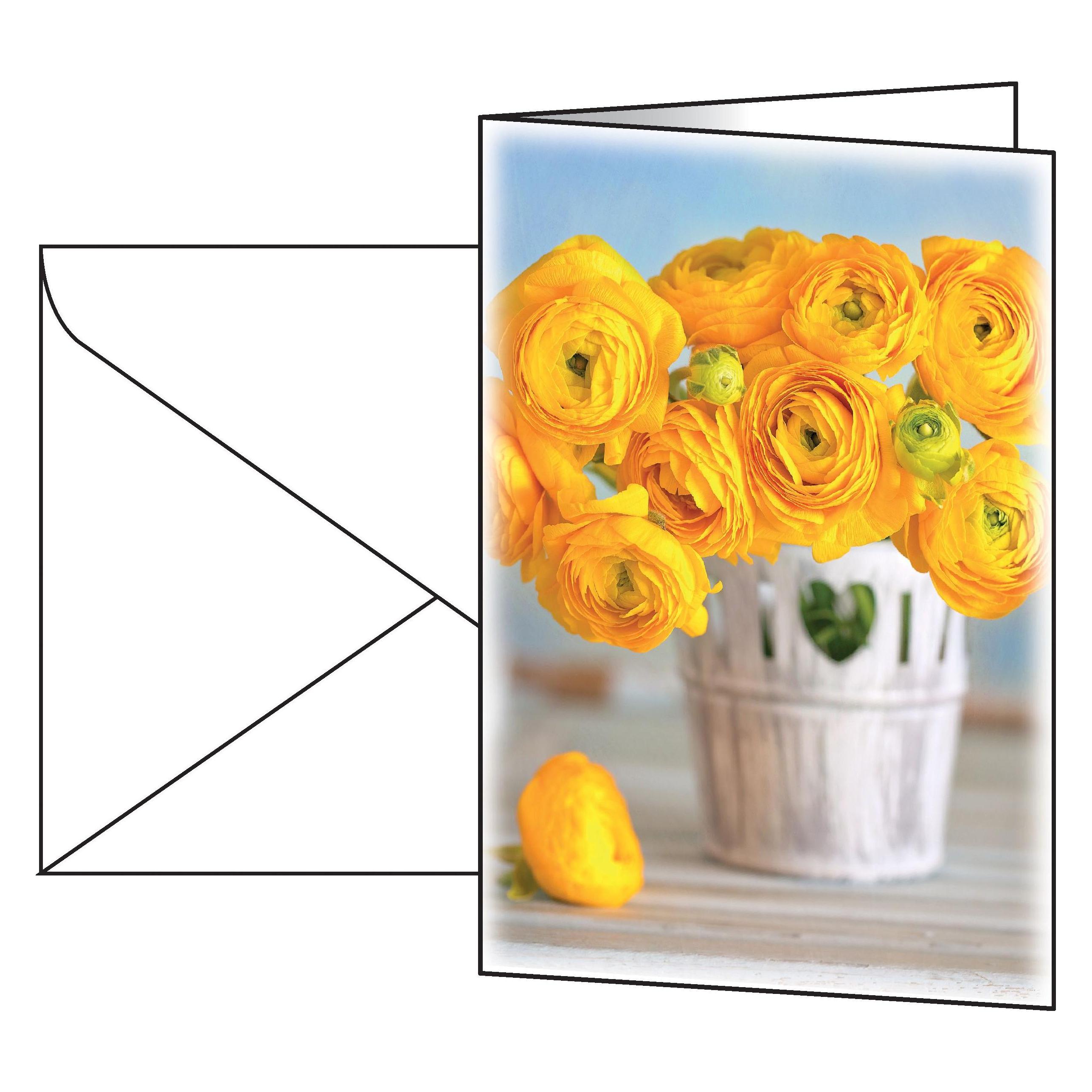 Sigel 10 Grusskarten Ranunculus DIN A6 (10 Stk.) (DS104)