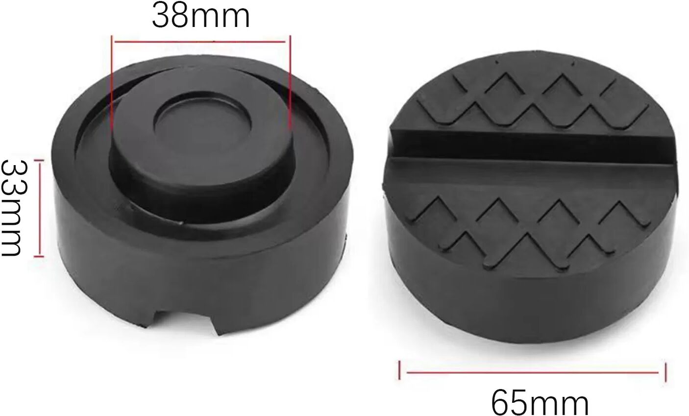 INF Coussinets en caoutchouc Car Jack Jack pour voitures Tesla, paquet de 2