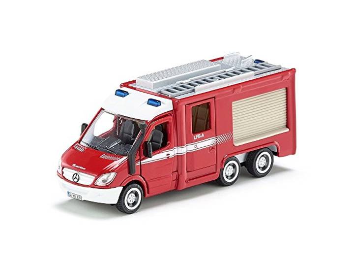 siku 2113, Mercedes-Benz Sprinter Fire Engine, 1:50, Metal/Plastic, Red, Functional doors