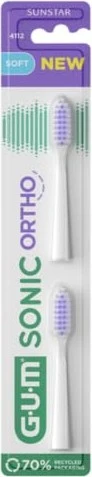 GUM Sonic Ortho Ersatzbürstenköpfe 2 St Zahnbürste