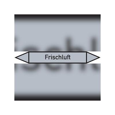 Rohrleitungskennzeichen Frischluft - 270x37 mm Folie selbstklebend