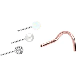Titan Nasenstecker Spirale mit Push Fit AUFSATZ MIX