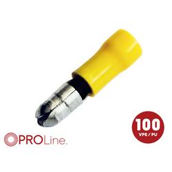 ACV 340025-3-0-p Rundstecker inkl. Stoßverbinder 4.0 mm² 6.0 mm² Stift-Ø: 5.0 mm Vollisoliert Gelb 1 St. Piece