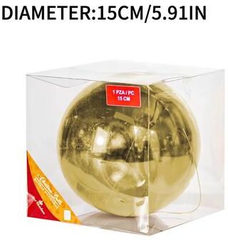 Uplift Treasures Large Colorful Christmas Ball Ornaments Set Of 3 15cm Gold