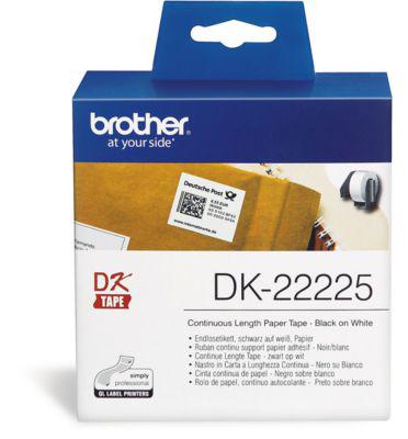 Brother Endlos-Etikett, DK-22225, 38mm x 30,48m, Papier weiß