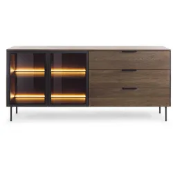 SIDEBOARD GLORIA 181,3x39,3x82,6 cm mit 3 Schubladen und 2 Türen Eichefarben