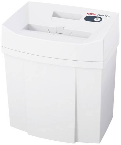 HSM Pure 120 Aktenvernichter 12 Blatt Streifenschnitt 3.9mm P-2 20l Vernichtet auch Heftklammern, Kreditkarten, Büroklammern