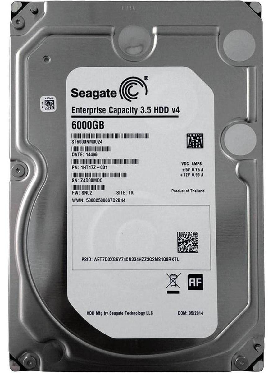 Seagate Constellation ST6000NM0024, 6 TB, 7200 RPM, 128 MB, 3.5", Serial ATA III