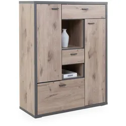 Highboard HARPER IMPERIA (BHT 96x124x37 cm) - braun - BHT 96x124x37 cm
