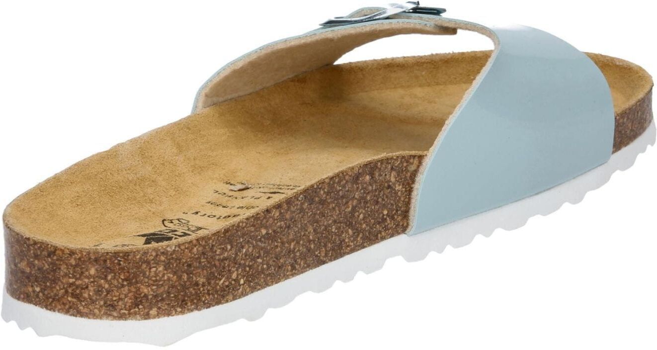 Pantolette LICO "Pantolette Bioline Once More", Damen, Gr. 38, grau, Synthetik, Schuhe Pantolette grau 38