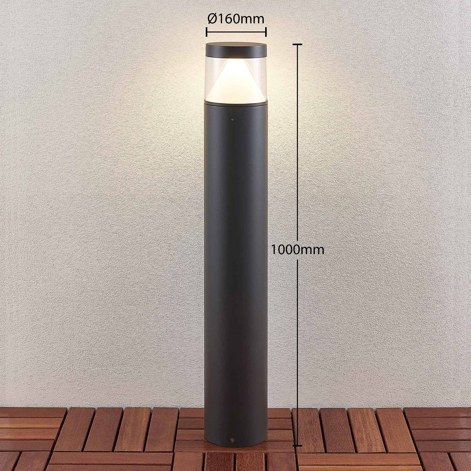 LED Pathway Light Darja Lucande, Alu / grey / zinc, Aluminium, Modern, Outdoor lights