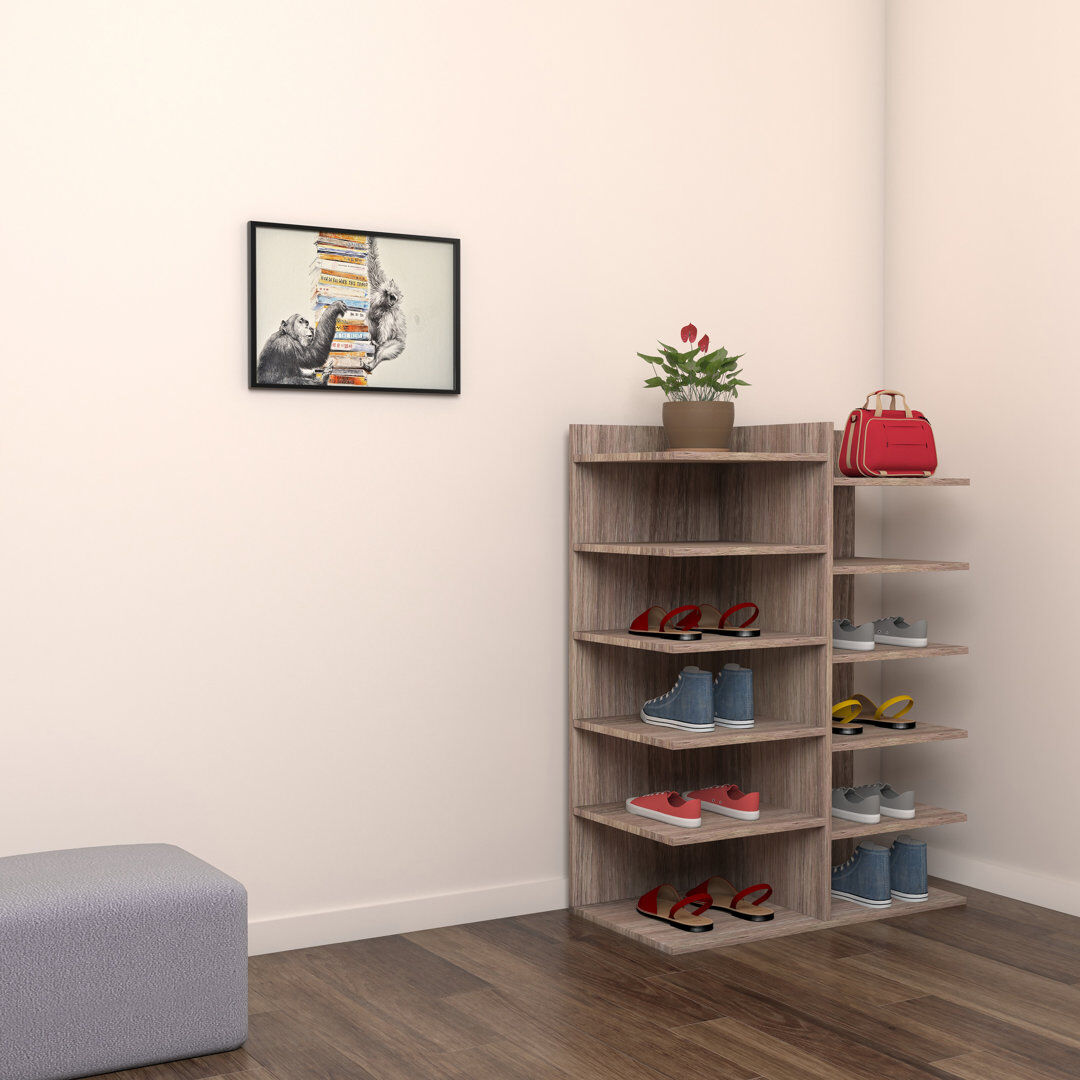 17 Stories 12 Pair Shoe Storage Cabinet Sonoma oak 12