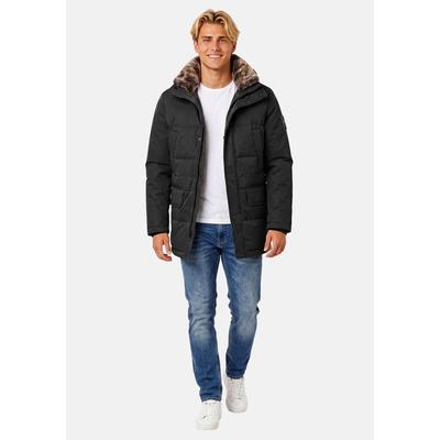 Winterjacke ALESSANDRO SALVARINI "ASGiova", Herren, Gr. 3XL, schwarz, Obermaterial: 100% Polyester. Futter: 100% Polyester. Wattierung: 100% Polyester. Ärmelfutter: 100% Polyester, Jacken Winterjacke, Parka mit warmem Kunstfellkragen und...